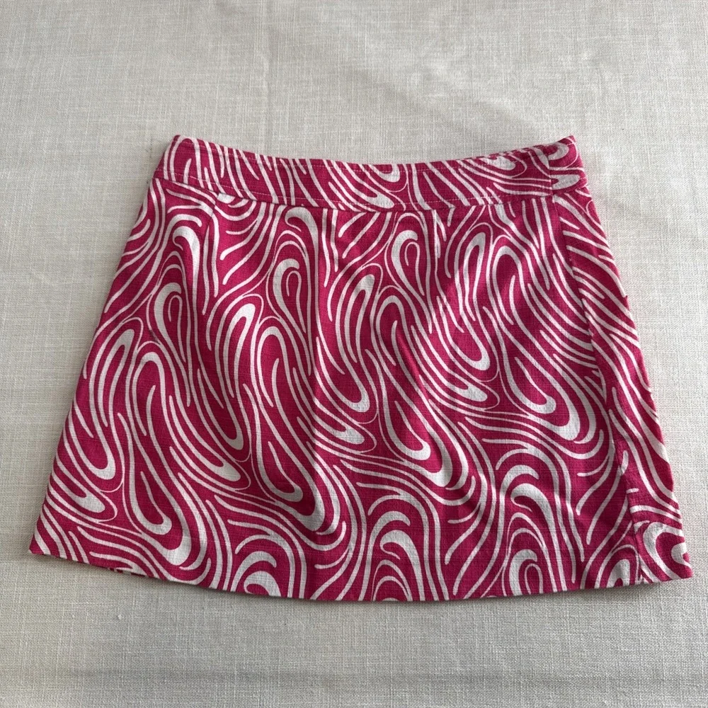 Tibi Mini Skirt 6  Pink Geometric CoRetro Mod Festival Dopamine Statement‎ Y2K